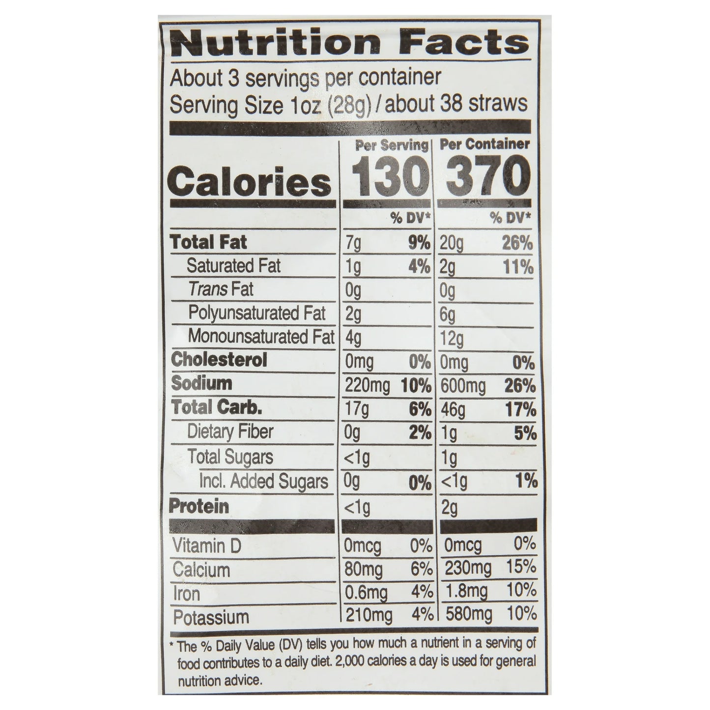 Sensible Portions Garden Veggie Straws