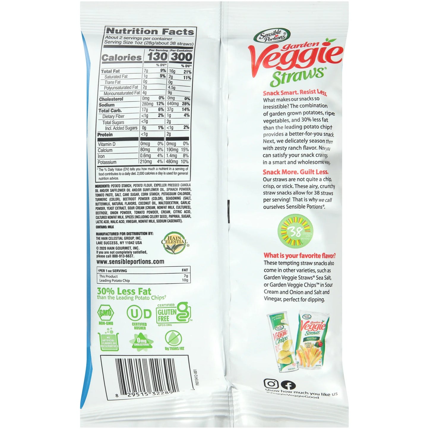 Sensible Portions Garden Veggie Straws